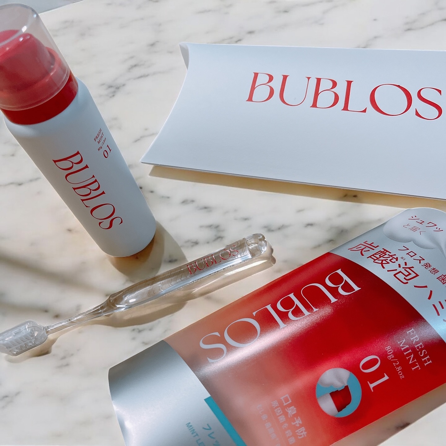 バブロス　炭酸泡ハミガキ フレッシュミント/BUBLOS/歯磨き粉を使ったクチコミ（3枚目）