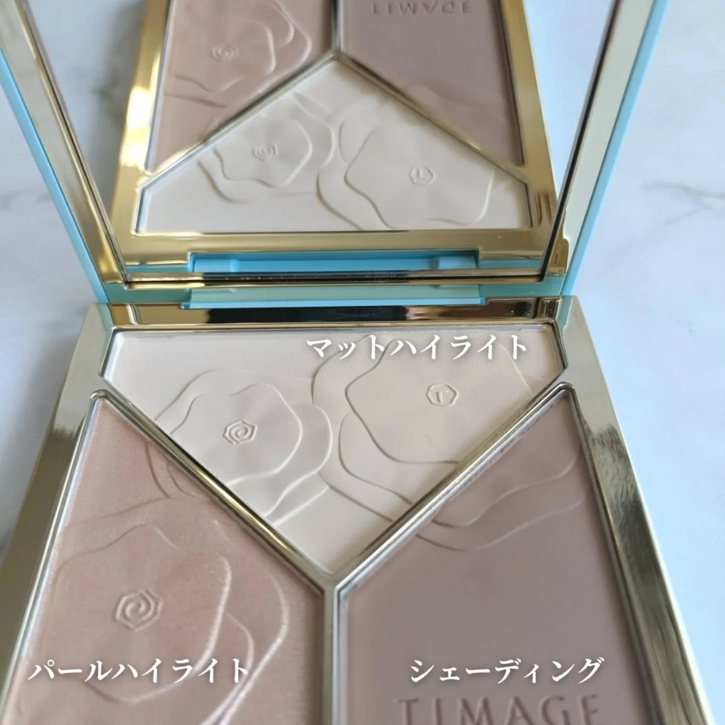 ハイライトシェーディングパレット/TIMAGE/パウダーハイライトを使ったクチコミ(3枚目)