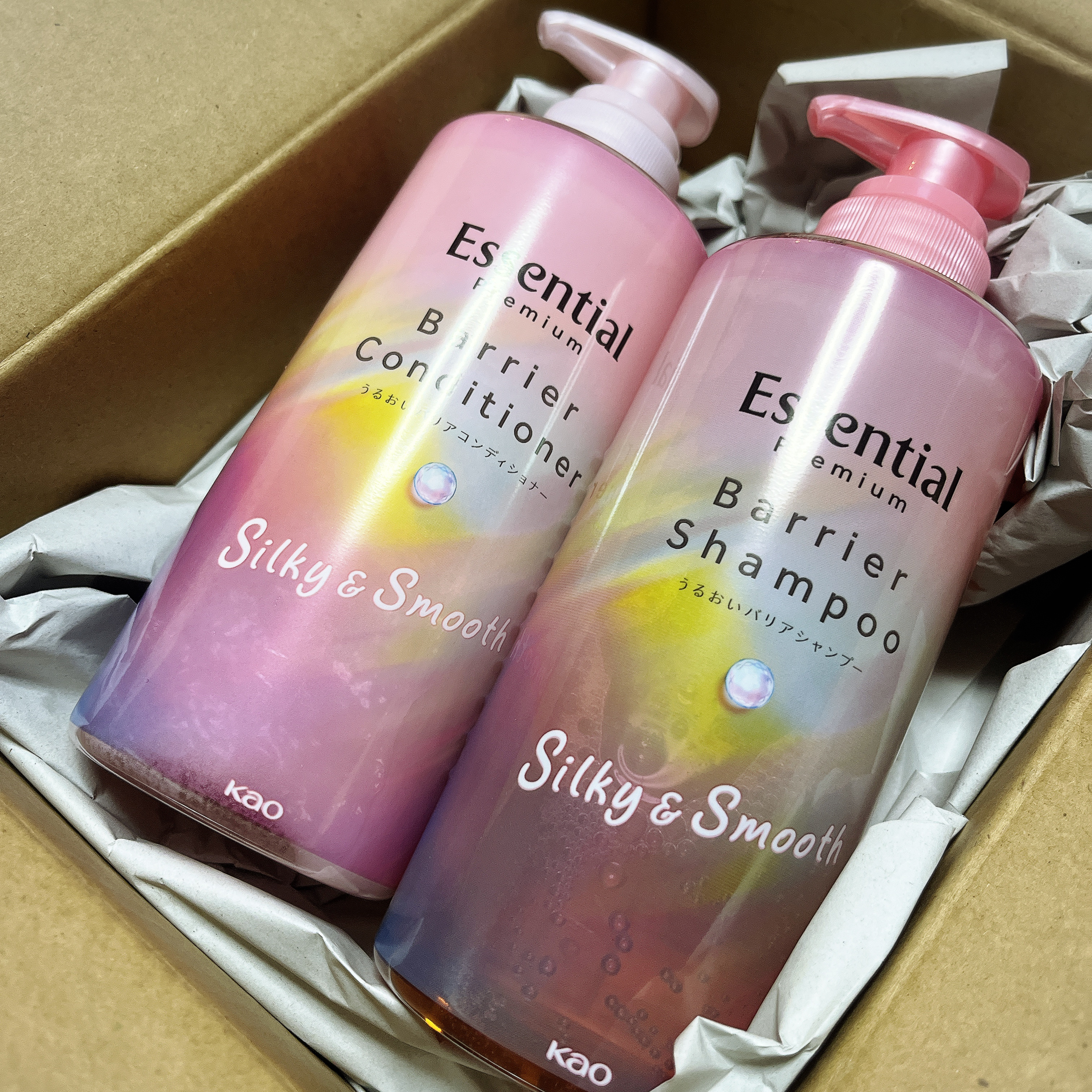 エッセンシャルプレミアム バリアシャンプー・コンディショナー シルキー＆スムース/エッセンシャル/市販シャンプーを使ったクチコミ（1枚目）