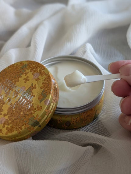 スチームクリーム キンモクセイ&茶/STEAMCREAM/ボディクリームを使ったクチコミ(1枚目)