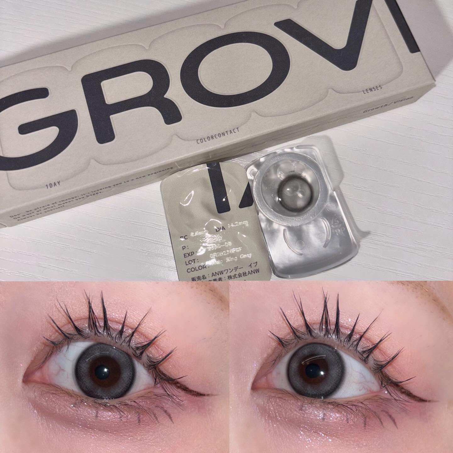 GROVI 1day ヘイローリンググレー/GROVI/ワンデー（１DAY）カラコンを使ったクチコミ（3枚目）