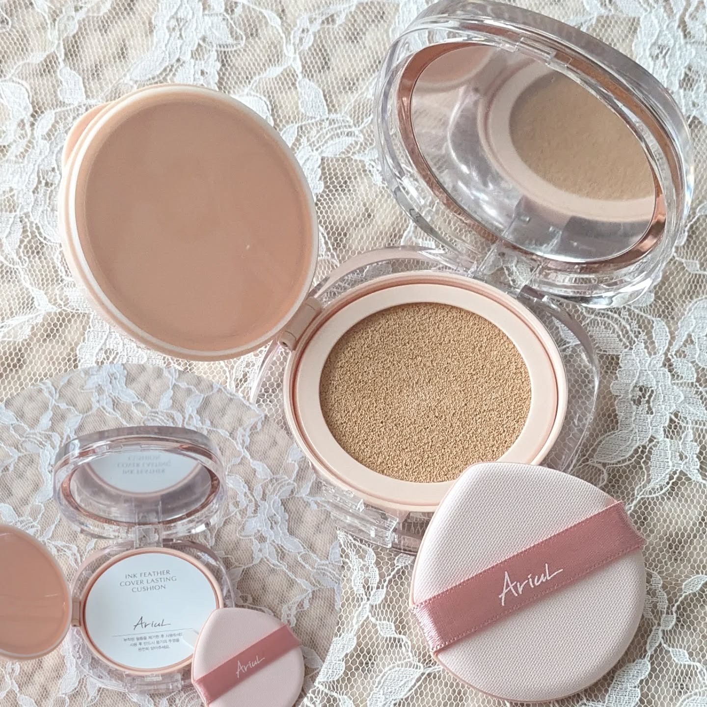 アリウル インクフェザーカバーラスティングクッション/Ariul/クッションファンデーションを使ったクチコミ（2枚目）
