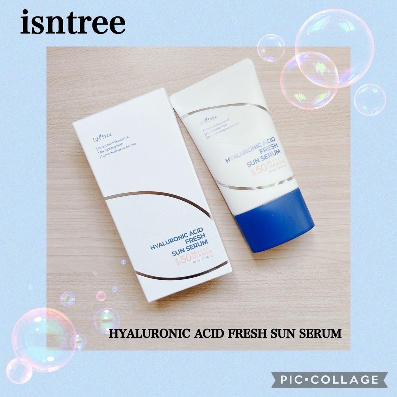 ヒアルロン酸フレッシュサンセラム/Isntree/日焼け止めクリームを使ったクチコミ（1枚目）