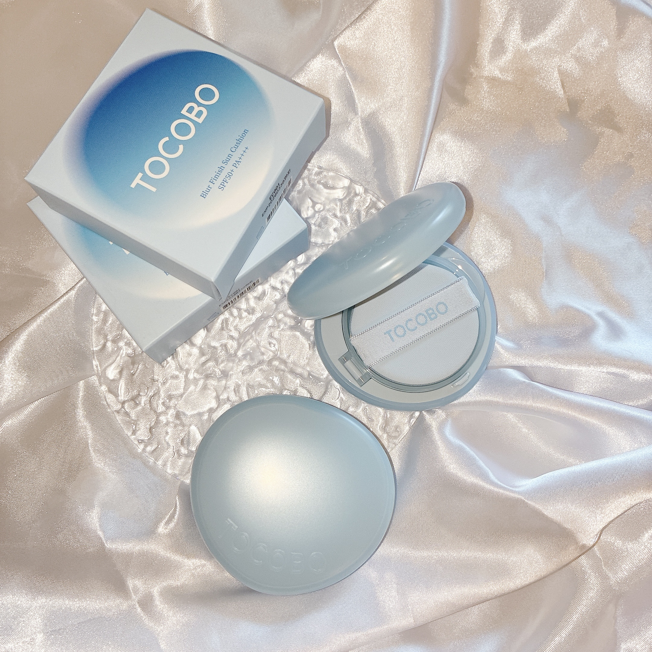 ブラーフィニッシュサンクッション/TOCOBO/日焼け止めパウダーを使ったクチコミ（1枚目）