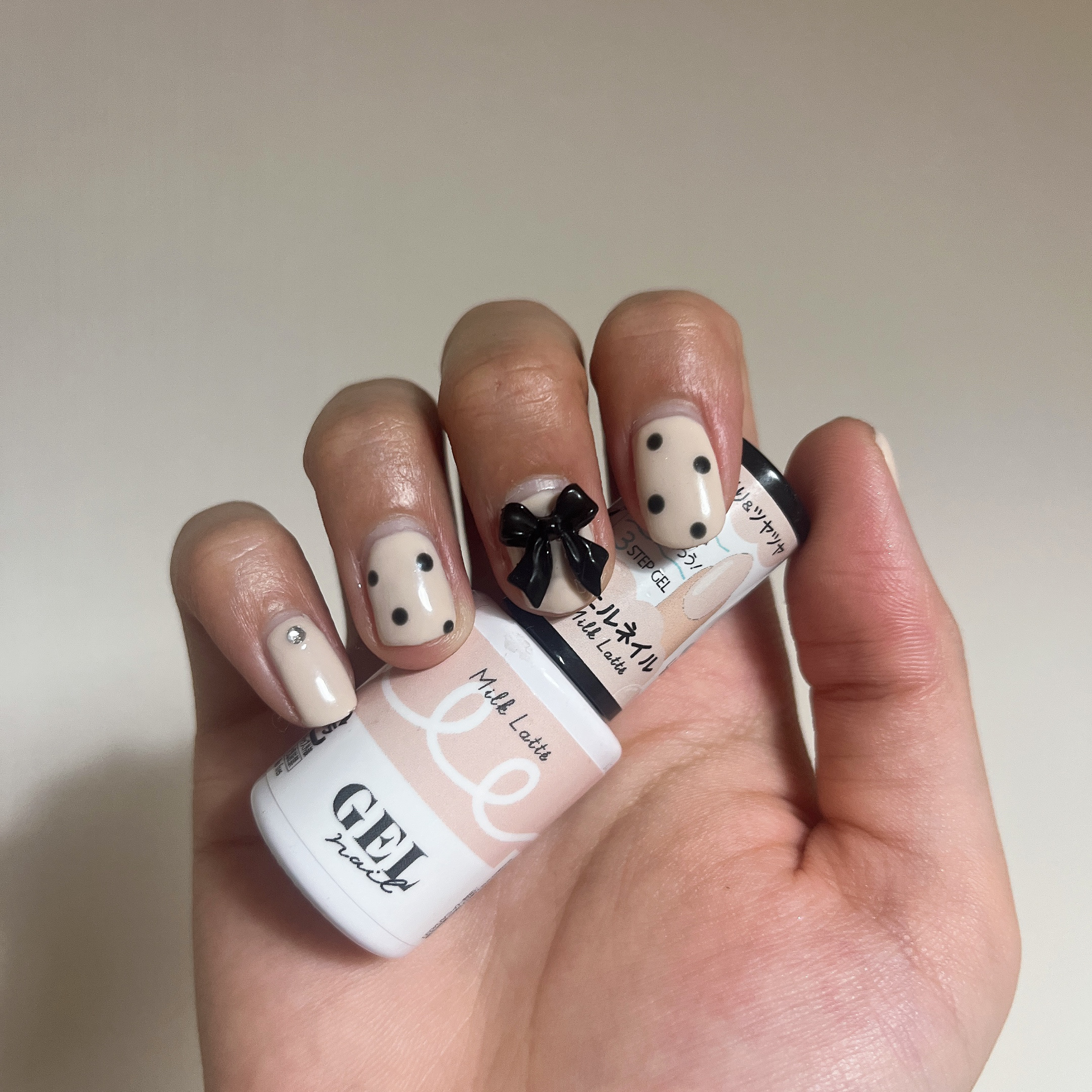 BRG ジェルネイル 14 ミルクラテ/DAISO/ジェルネイルを使ったクチコミ（1枚目）