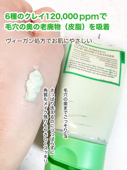グリーントマトクレイマスククレンザー/FULLY/洗い流すパック・マスクを使ったクチコミ(2枚目)