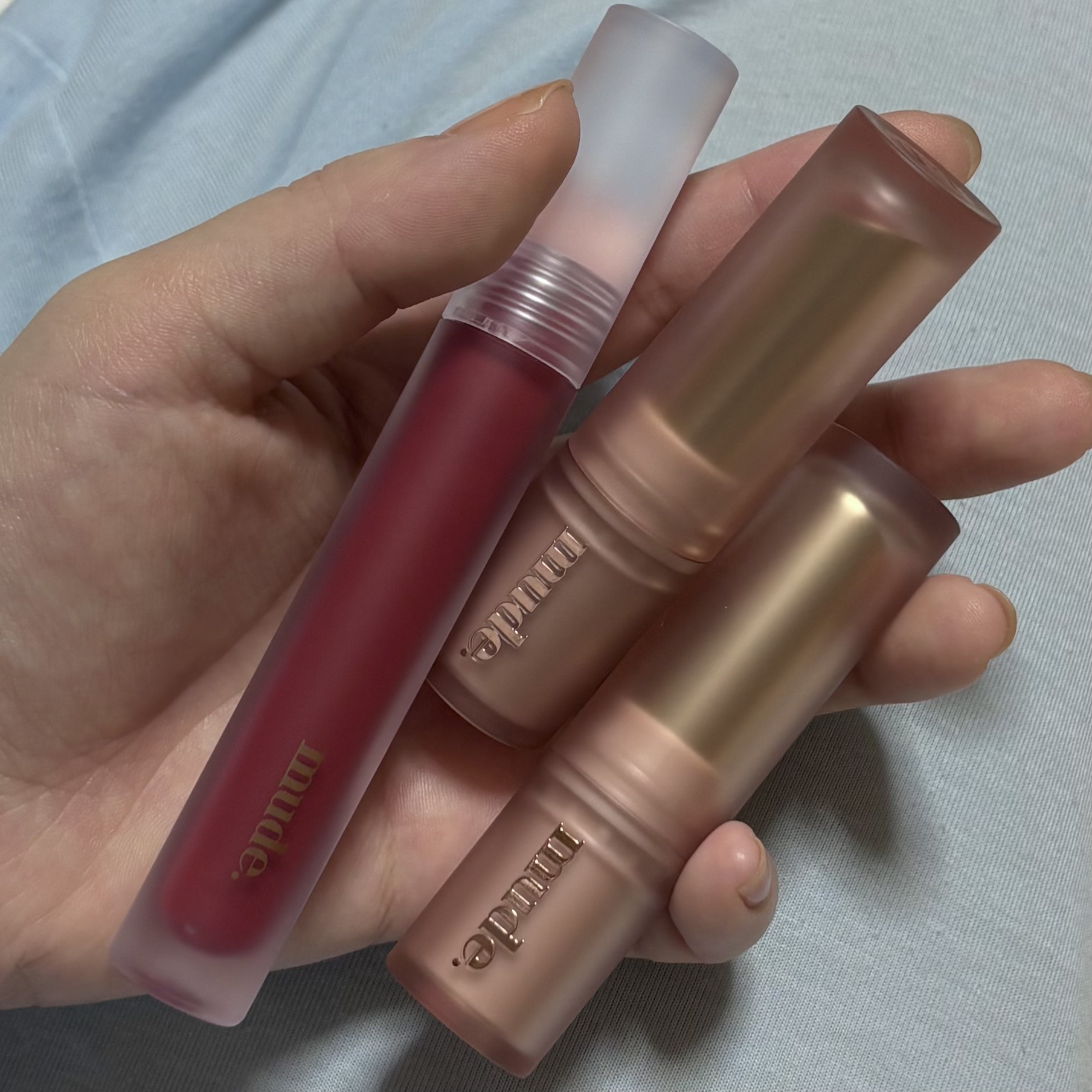 ソフトブラーティント/mude./リップティントを使ったクチコミ（3枚目）