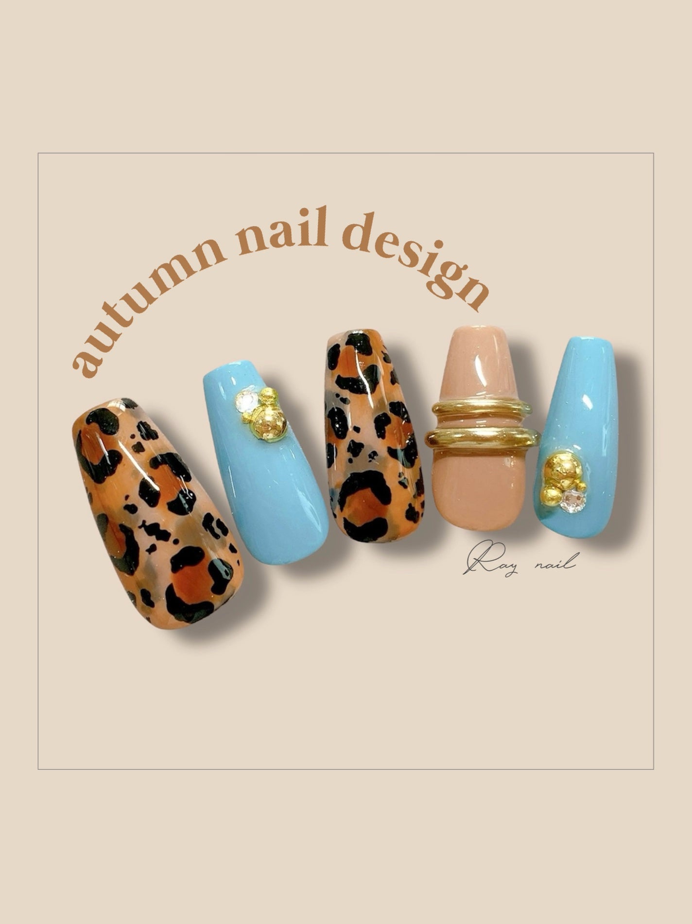 mizuki꙳ネイリスト on LIPS 「べっ甲×レオパード柄ネイルデザイン🤎やり方はこちら👇https..」(1枚目)