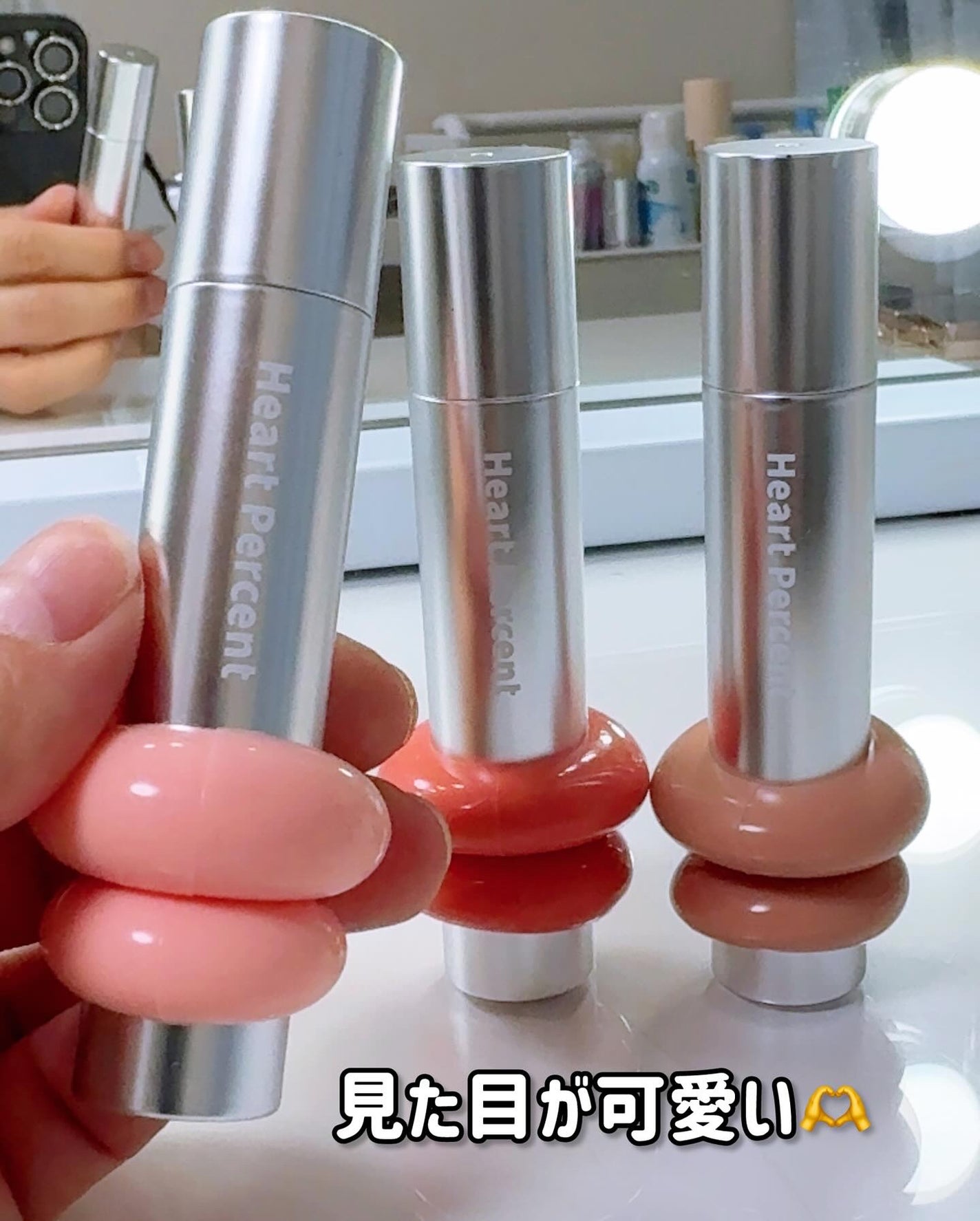 ドットオンムードワンウェイグロイティント/Heart Percent/リップティントを使ったクチコミ(3枚目)