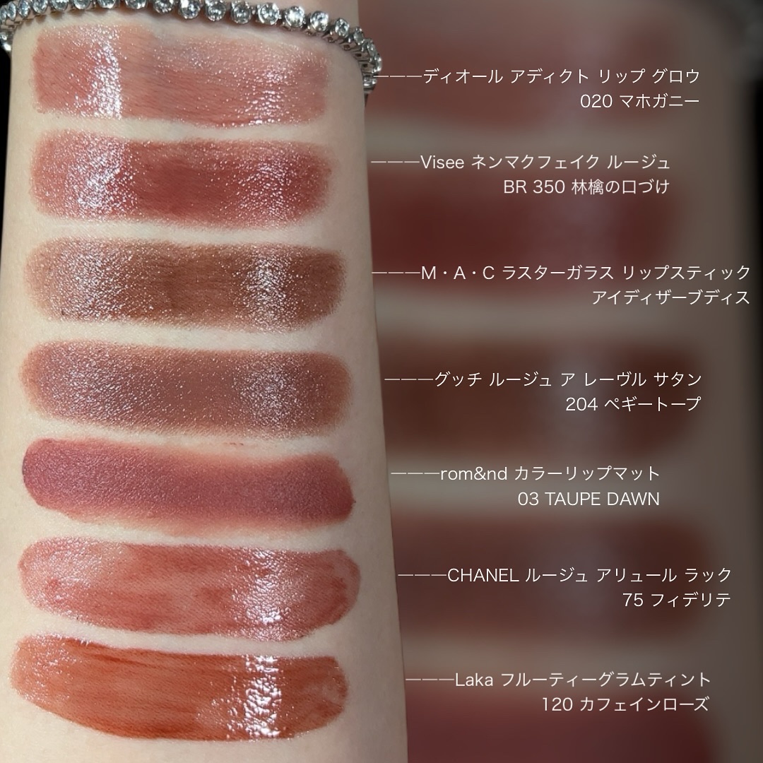 グッチ ルージュ ア レーヴル サタン 204 ペギー トープ/GUCCI beauty/口紅を使ったクチコミ（2枚目）