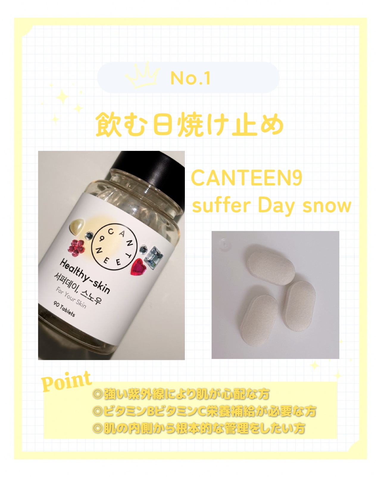 サファーデイ スノー/canteen9/美容サプリメントを使ったクチコミ（3枚目）
