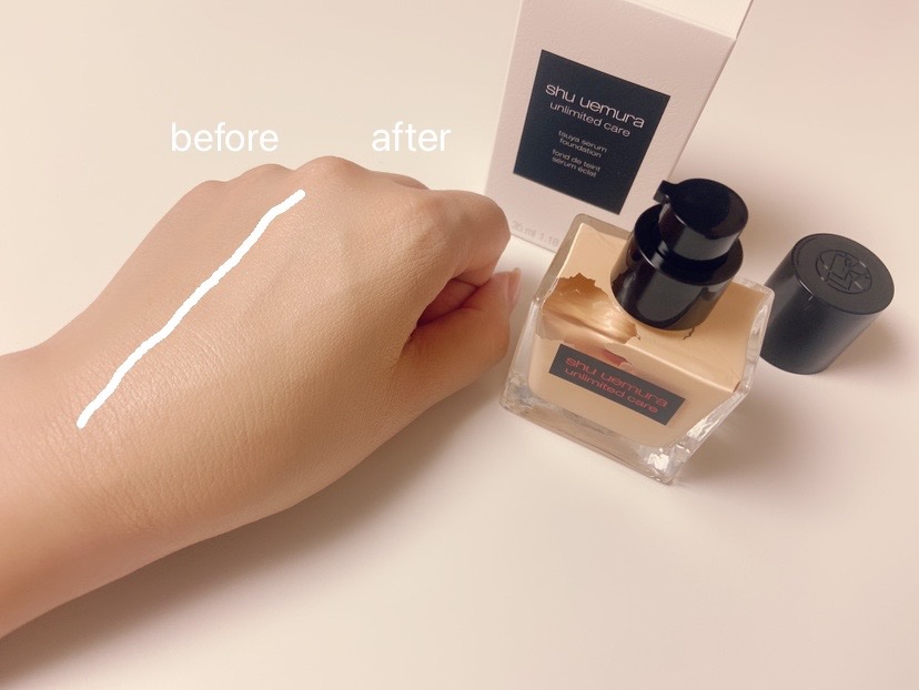 アンリミテッド ケア ツヤ セラム ファンデーション/shu uemura/リキッドファンデーションを使ったクチコミ（3枚目）