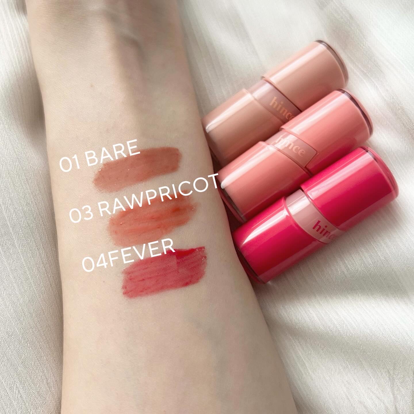 ロウグロウジェルティント R003 ロウプリコット（ミニ）/hince/リップティントを使ったクチコミ（2枚目）