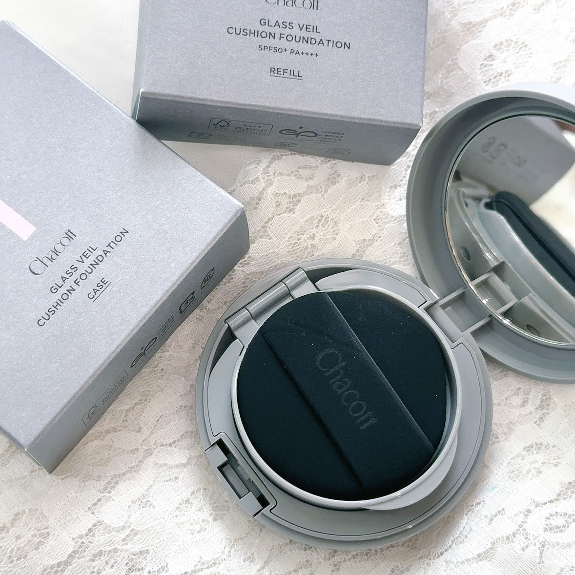 チャコット グラスヴェール クッションファンデーション/チャコット・コスメティクス/クッションファンデーションを使ったクチコミ（2枚目）