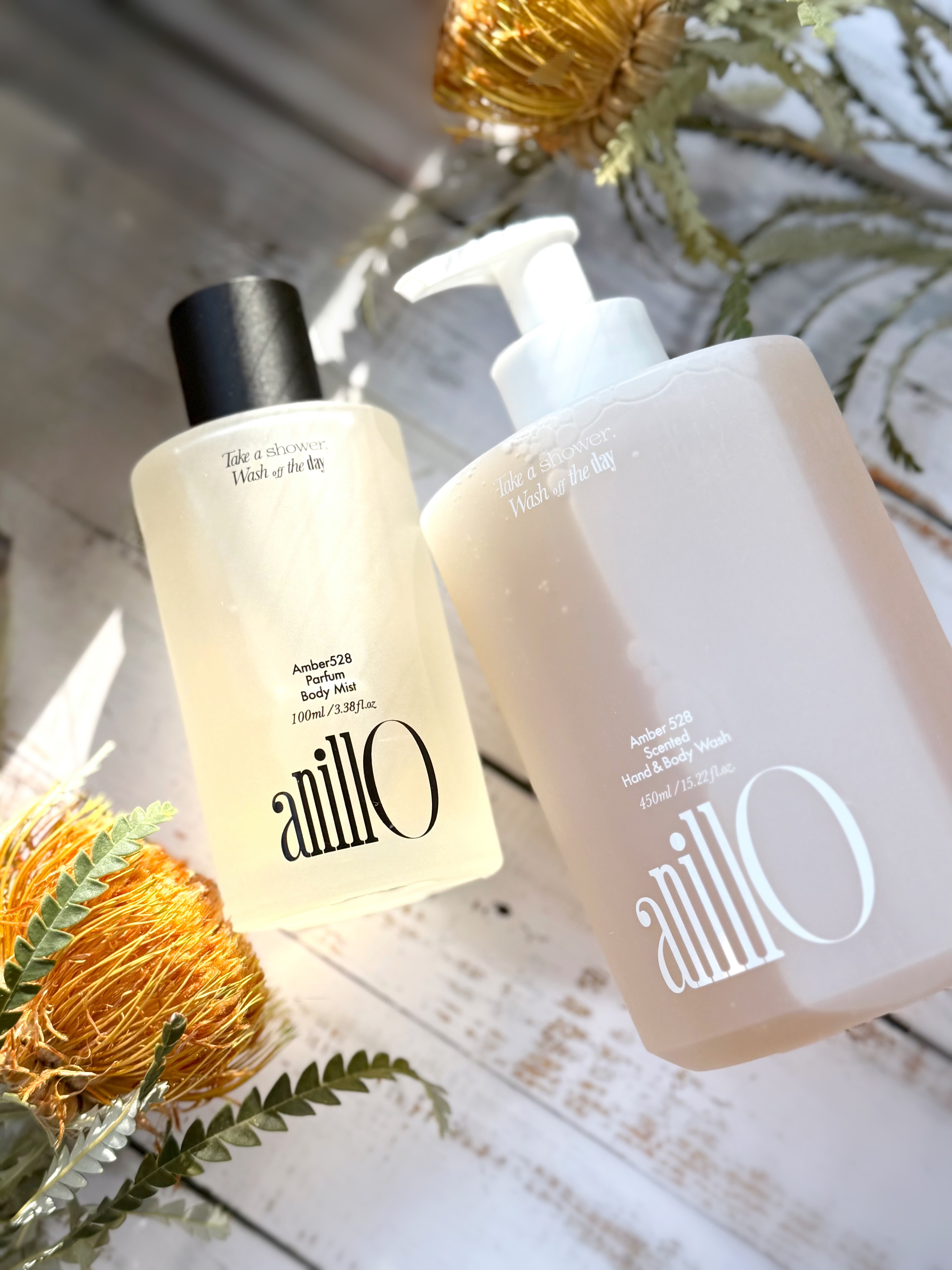 ANILLO アンバー528 センティッドハンド＆ボディウォッシュのクチコミ「anillO 
Amber528のボディケアライン🍋
夕日が沈む「5:28pm」をイメージした.....」（1枚目）