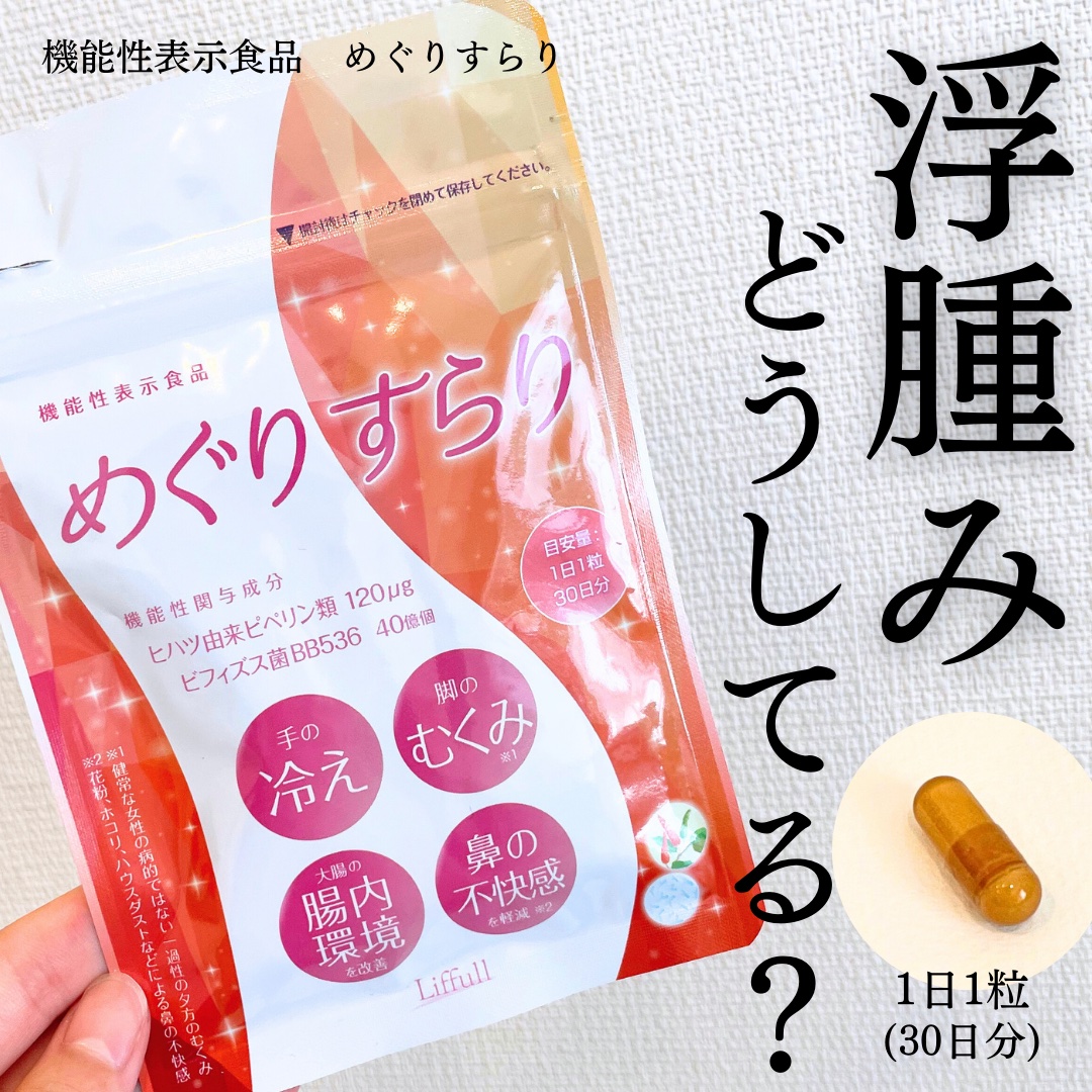 めぐりすらり/河野メリクロン/健康サプリメントを使ったクチコミ（1枚目）