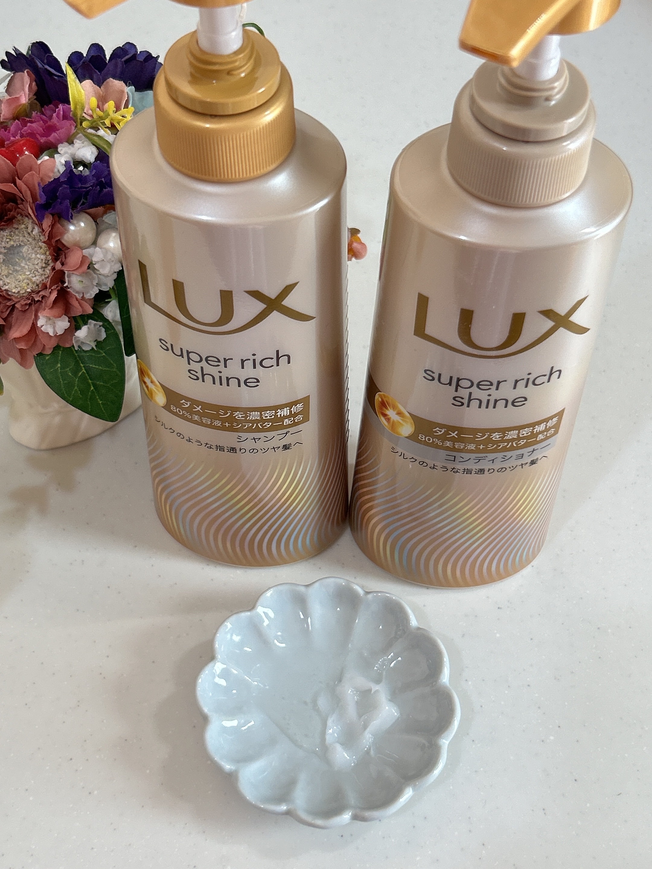 ラックススーパーリッチシャインダメージリペア補修ヘアオイル/LUX/ヘアオイルを使ったクチコミ（2枚目）
