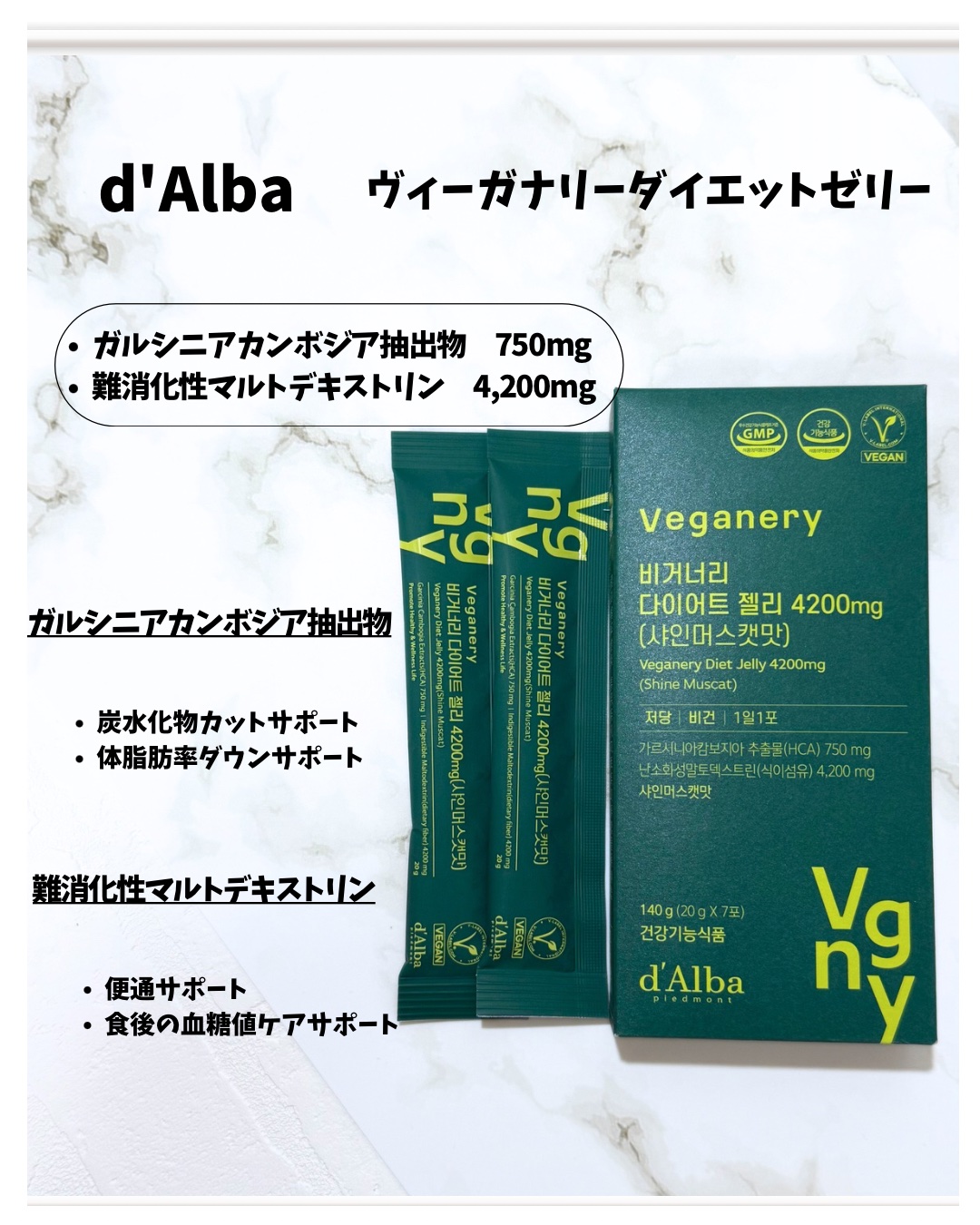 ヴィーガナリー ダイエットゼリー/ダルバ/バランス栄養食を使ったクチコミ（3枚目）