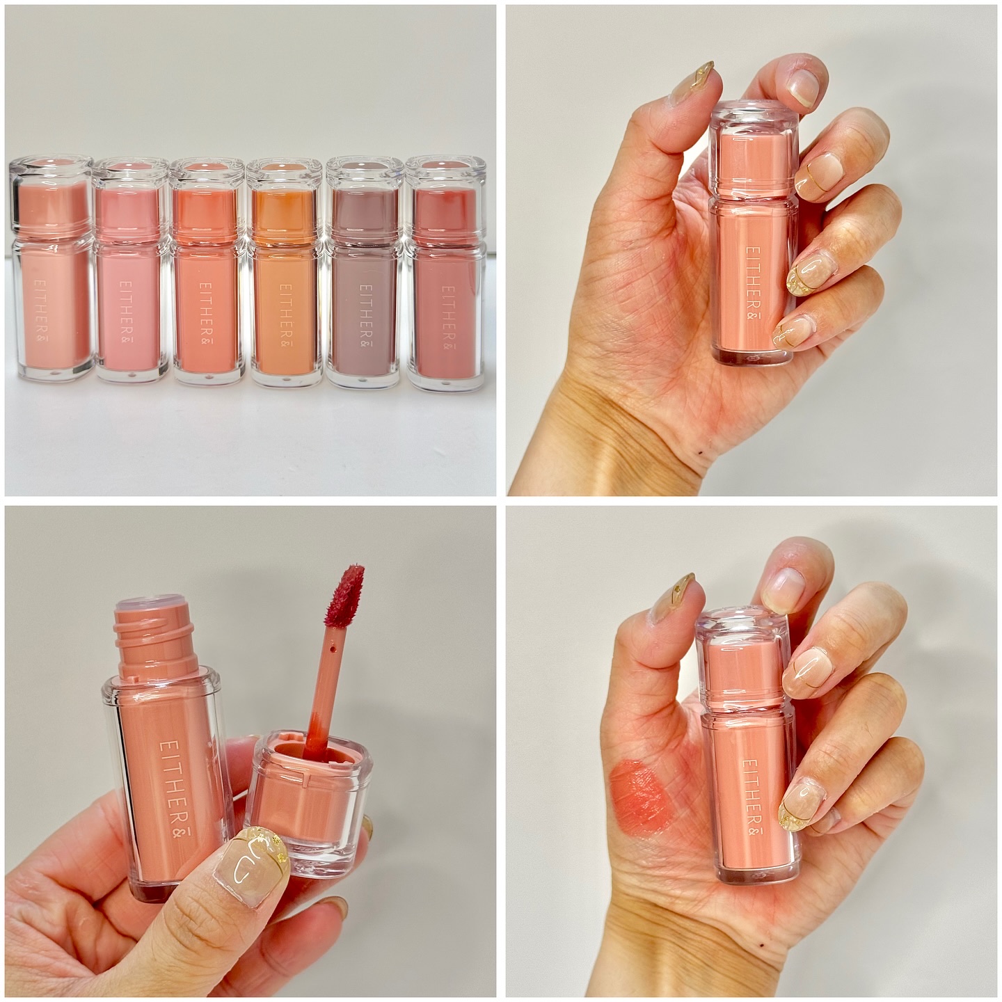 Dewy Syrup Tint/EITHER＆/口紅を使ったクチコミ（2枚目）