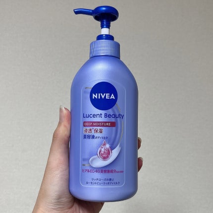 ニベア ルーセントビューティ ディープモイスチャー 浸透保湿美容液ボディミルク リッチローズの香り/ニベア/ボディミルクを使ったクチコミ(2枚目)