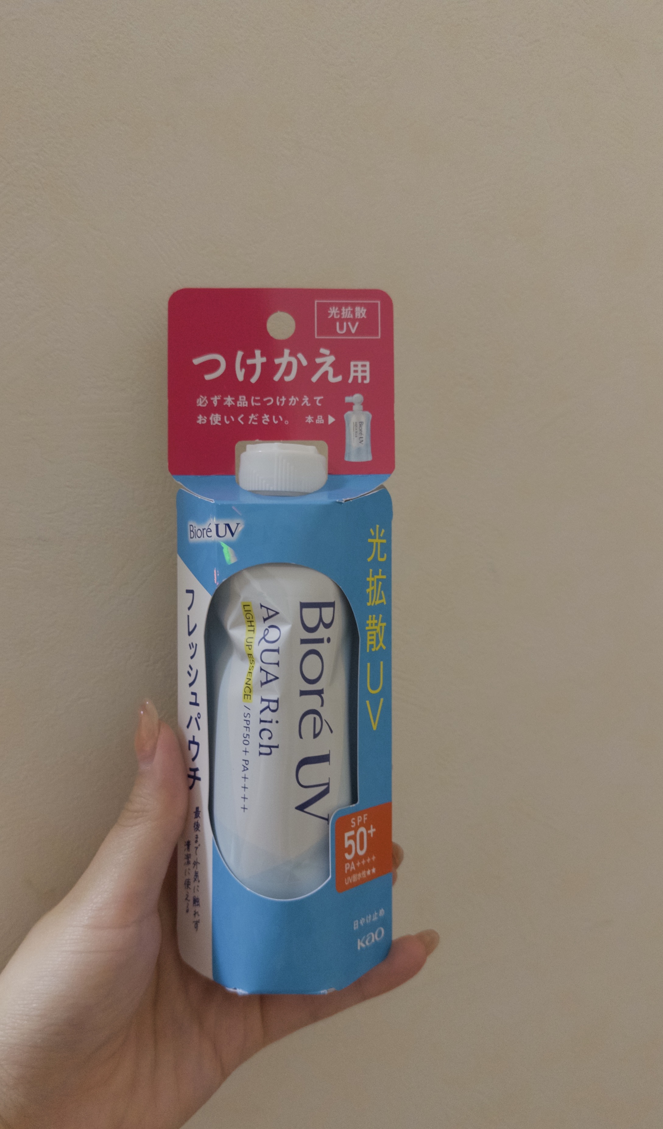 ビオレUV アクアリッチ ライトアップエッセンス フレッシュパウチつけかえ用(120g)/ビオレ/日焼け止め・UVケアを使ったクチコミ（1枚目）