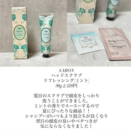 ヘッドスクラブ リフレッシング(ミント) 90g/SABON/ヘッドスクラブの画像