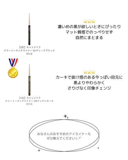 クリーミータッチライナー/キャンメイク/ジェルアイライナーを使ったクチコミ(5枚目)