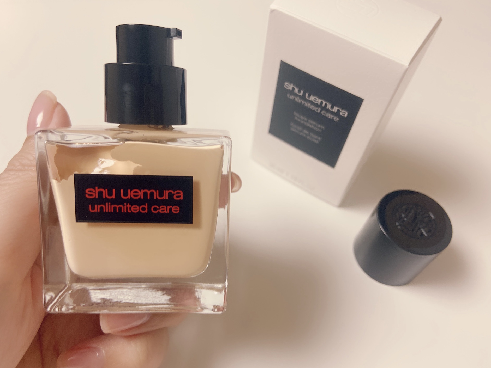アンリミテッド ケア ツヤ セラム ファンデーション/shu uemura/リキッドファンデーションを使ったクチコミ（2枚目）