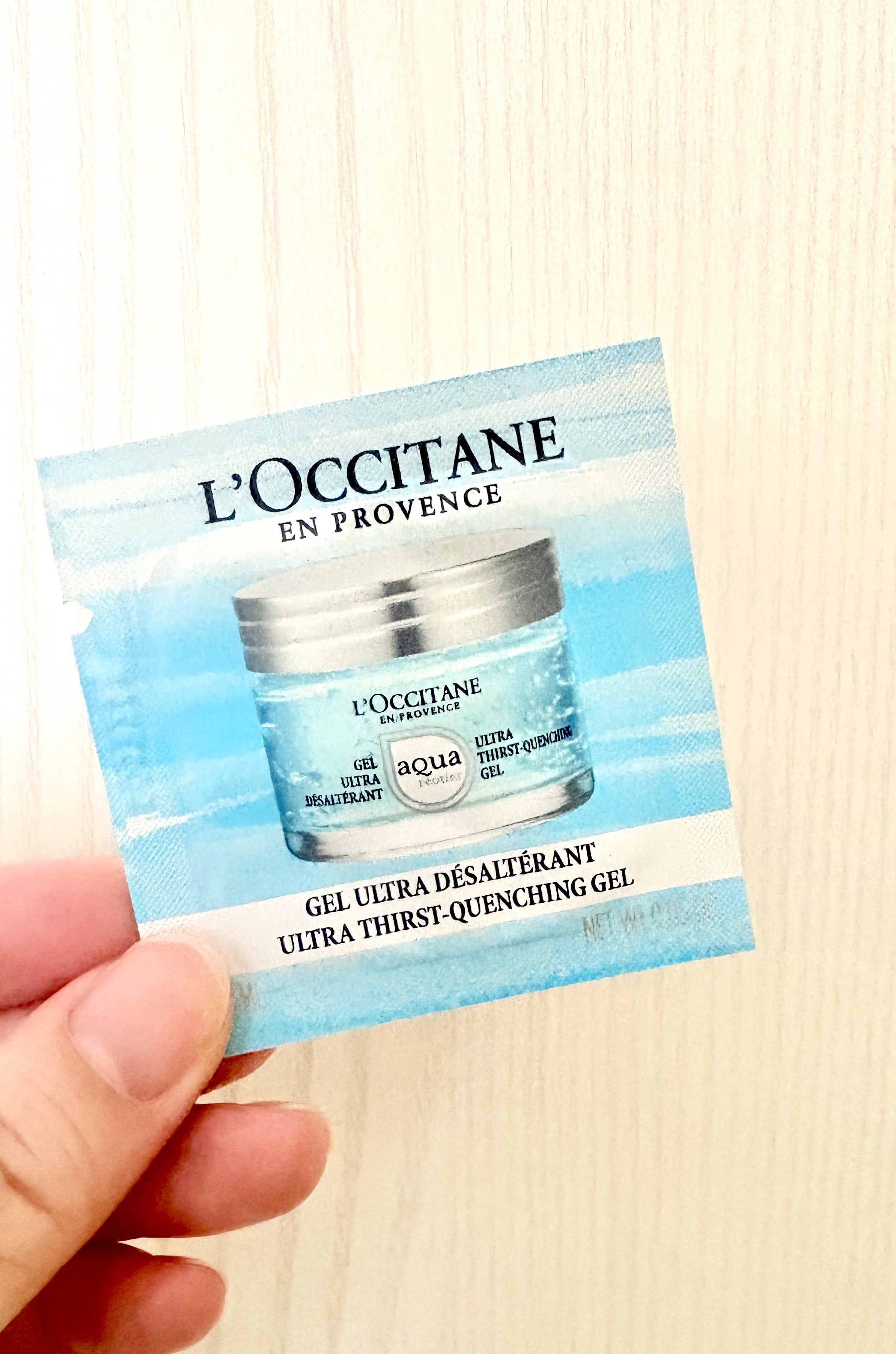 L'OCCITANE アクアレオティエ ハイドレーションジェルのクチコミ「試供品ラミサンプル使用です👀


୨୧┈┈┈┈┈┈┈┈┈┈┈┈┈┈┈┈┈୨୧

　L'OCCI.....」（1枚目）