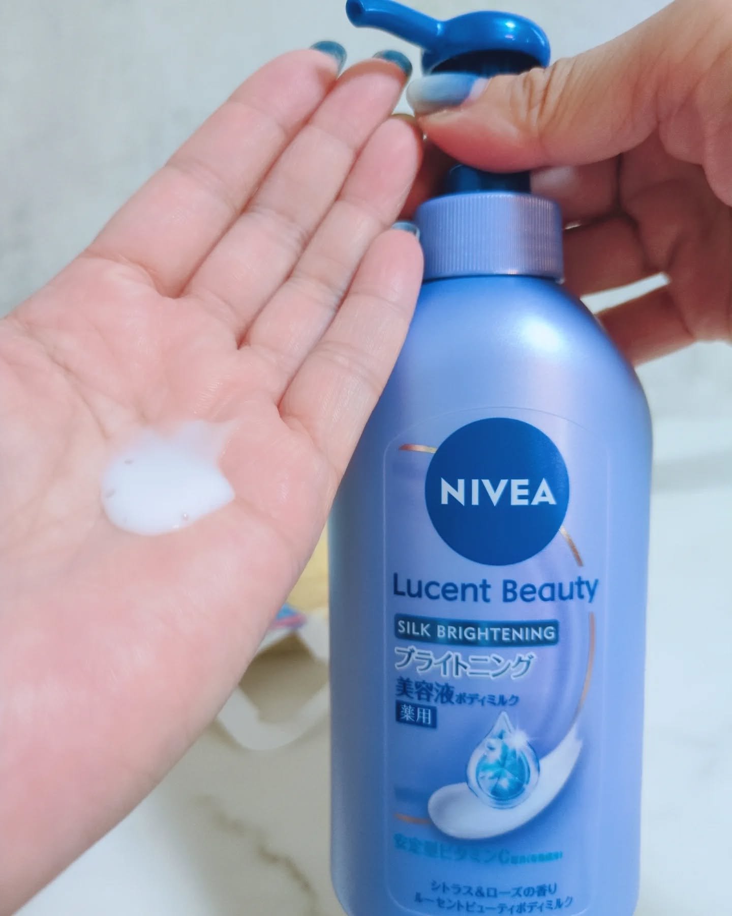 【医薬部外品】ニベア ルーセントビューティ シルクブライトニング ブライトニング美容液ボディミルク/ニベア/ボディミルクを使ったクチコミ（3枚目）