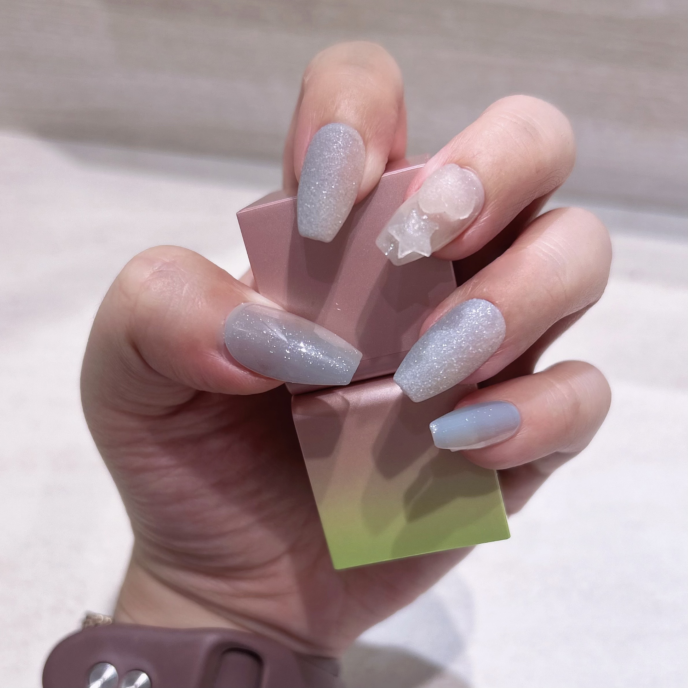 ネイルチップ(シールタイプ) Splash/FINGER SUIT/ネイルチップ・パーツを使ったクチコミ（3枚目）