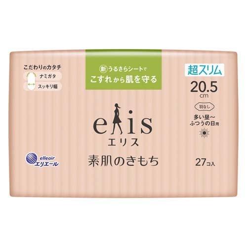 素肌のきもち 超スリム 多い昼〜ふつうの日用 羽なし 20.5cm ( 27枚入 )