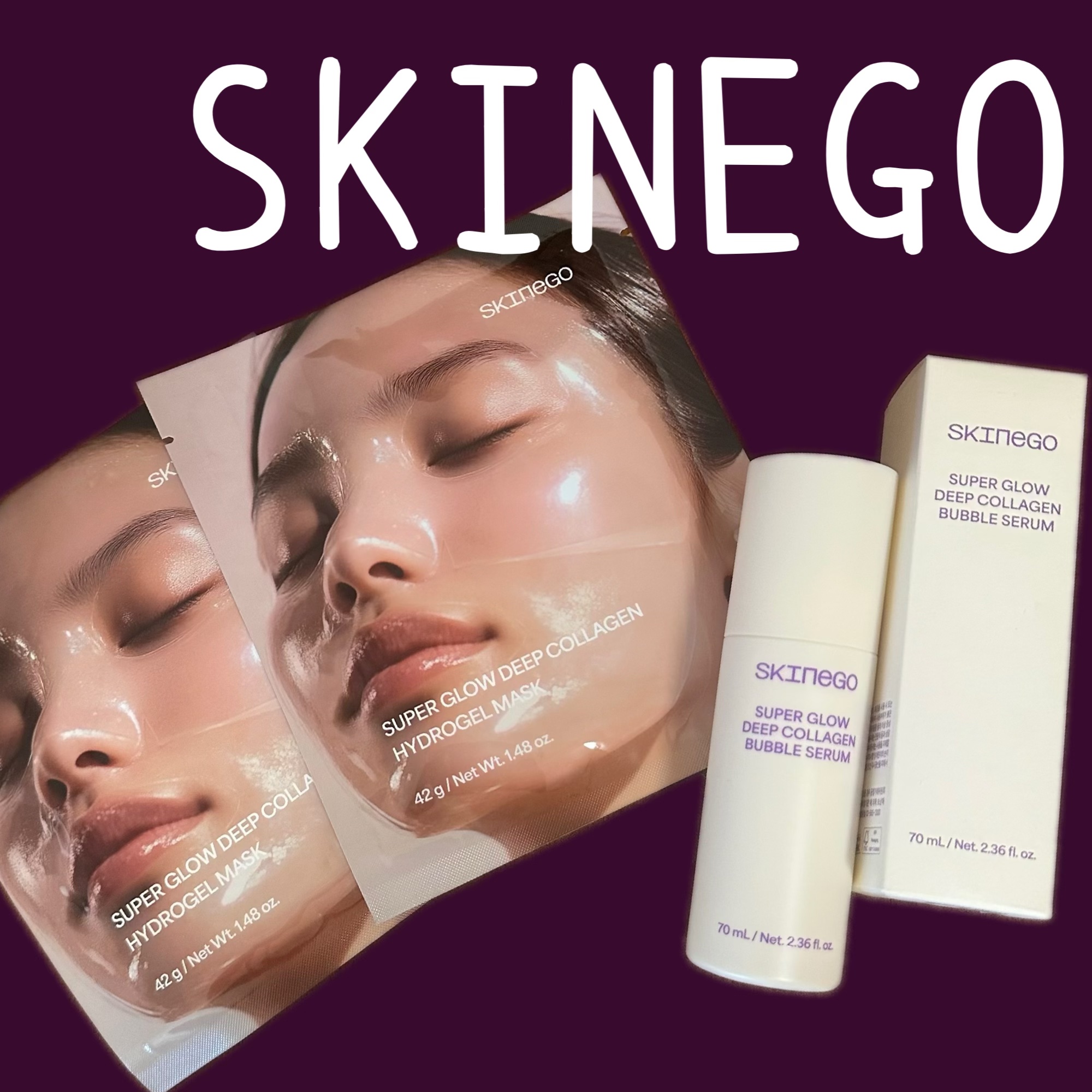 SUPER GLOW DEEP COLLAGEN BUBBLE SERUM/SKINEGO/美容液を使ったクチコミ（1枚目）