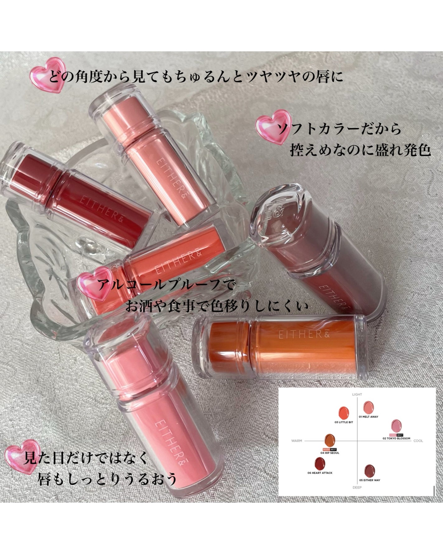 Dewy Syrup Tint/EITHER&/口紅を使ったクチコミ(4枚目)