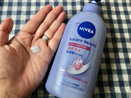 ニベア ルーセントビューティ ディープモイスチャー 浸透保湿美容液ボディミルク リッチローズの香り/ニベア/ボディミルクを使ったクチコミ(2枚目)