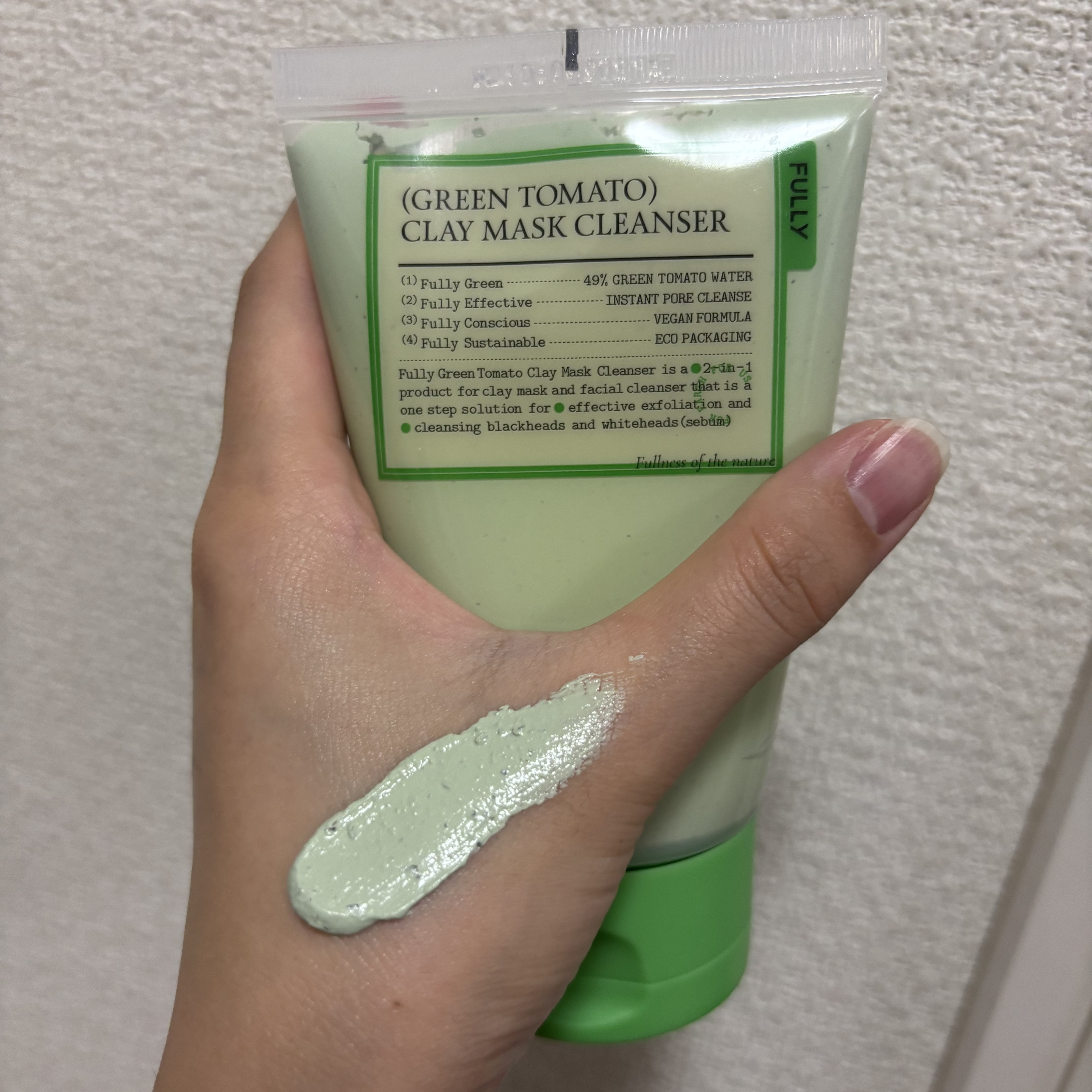 グリーントマトクレイマスククレンザー/FULLY/洗い流すパック・マスクを使ったクチコミ（3枚目）