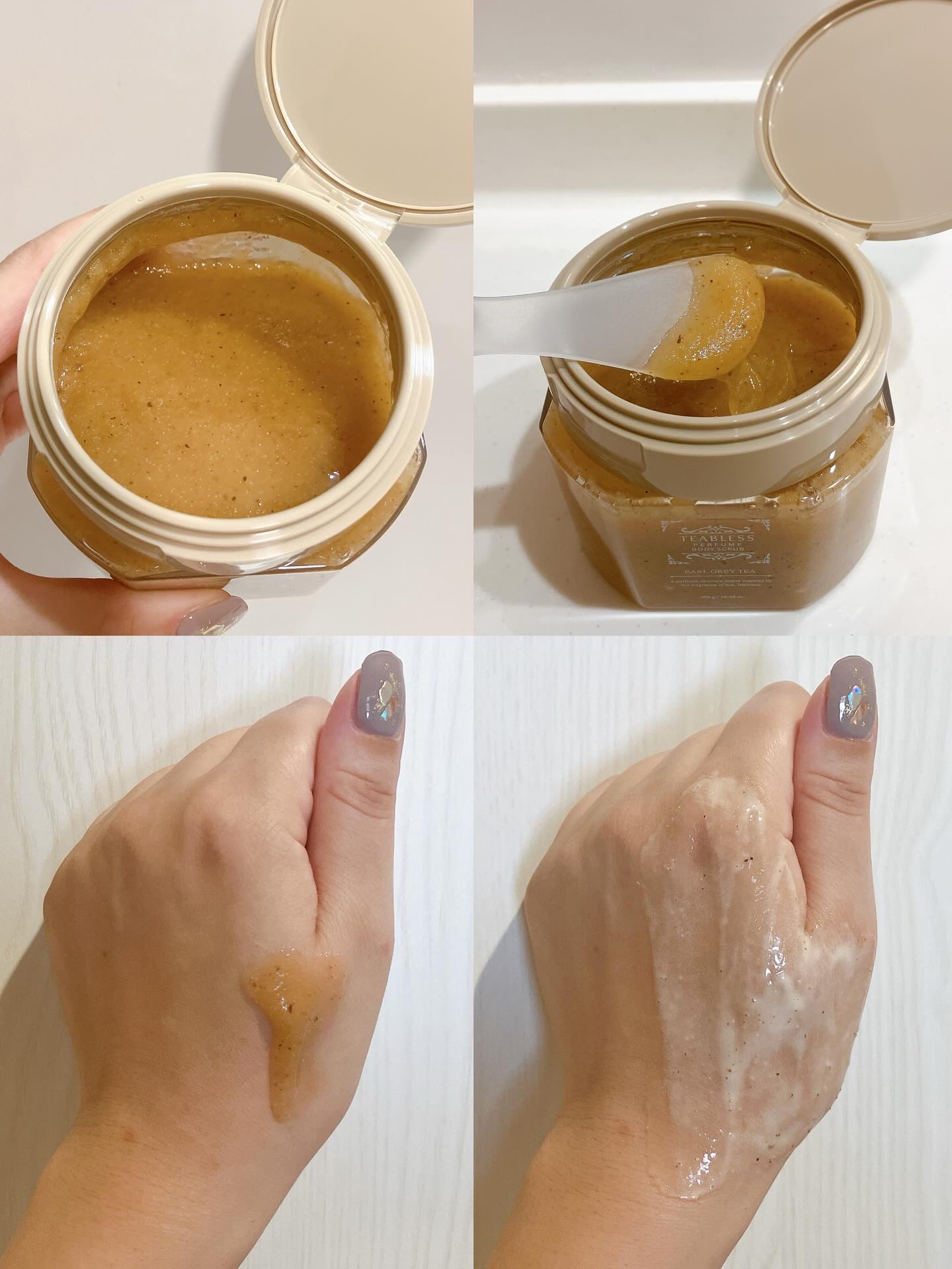 アールグレイティージャム ボディスクラブ/TEABLESS/ボディスクラブを使ったクチコミ（3枚目）