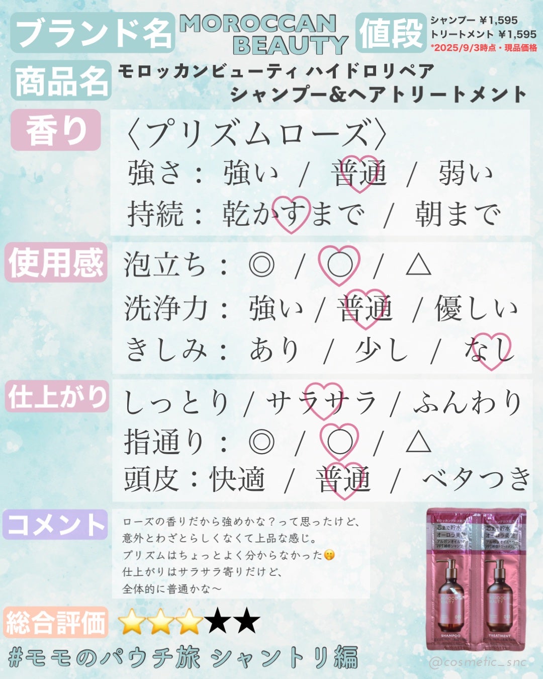 ハイドロリペア シャンプー/ヘアトリートメント/モロッカンビューティ/市販シャンプーを使ったクチコミ(2枚目)