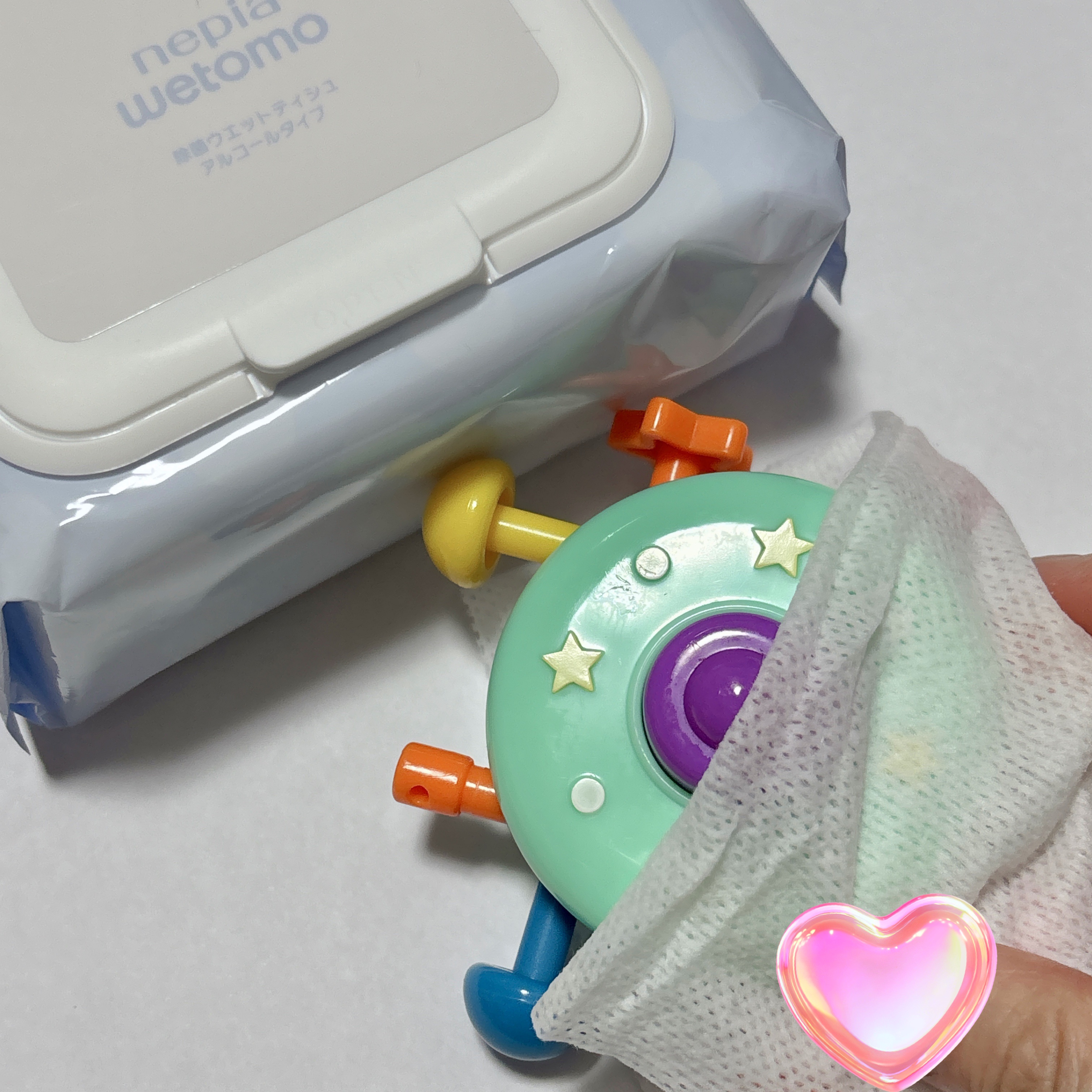 ネピア wetomo 除菌ウエットティシュ アルコールタイプ/ネピア/ティッシュを使ったクチコミ（3枚目）