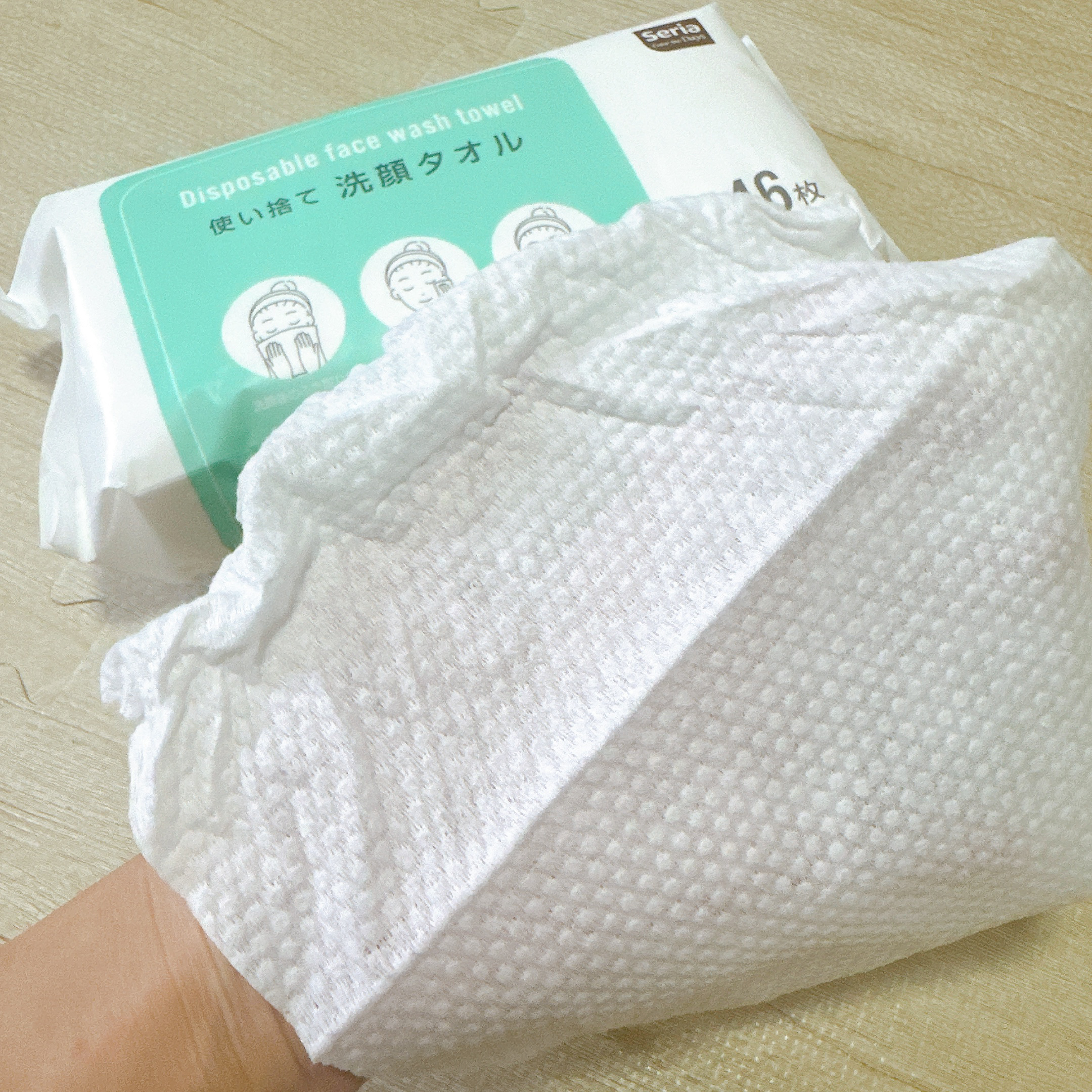 使い捨て洗顔タオル/セリア/クレンジングタオルを使ったクチコミ（3枚目）