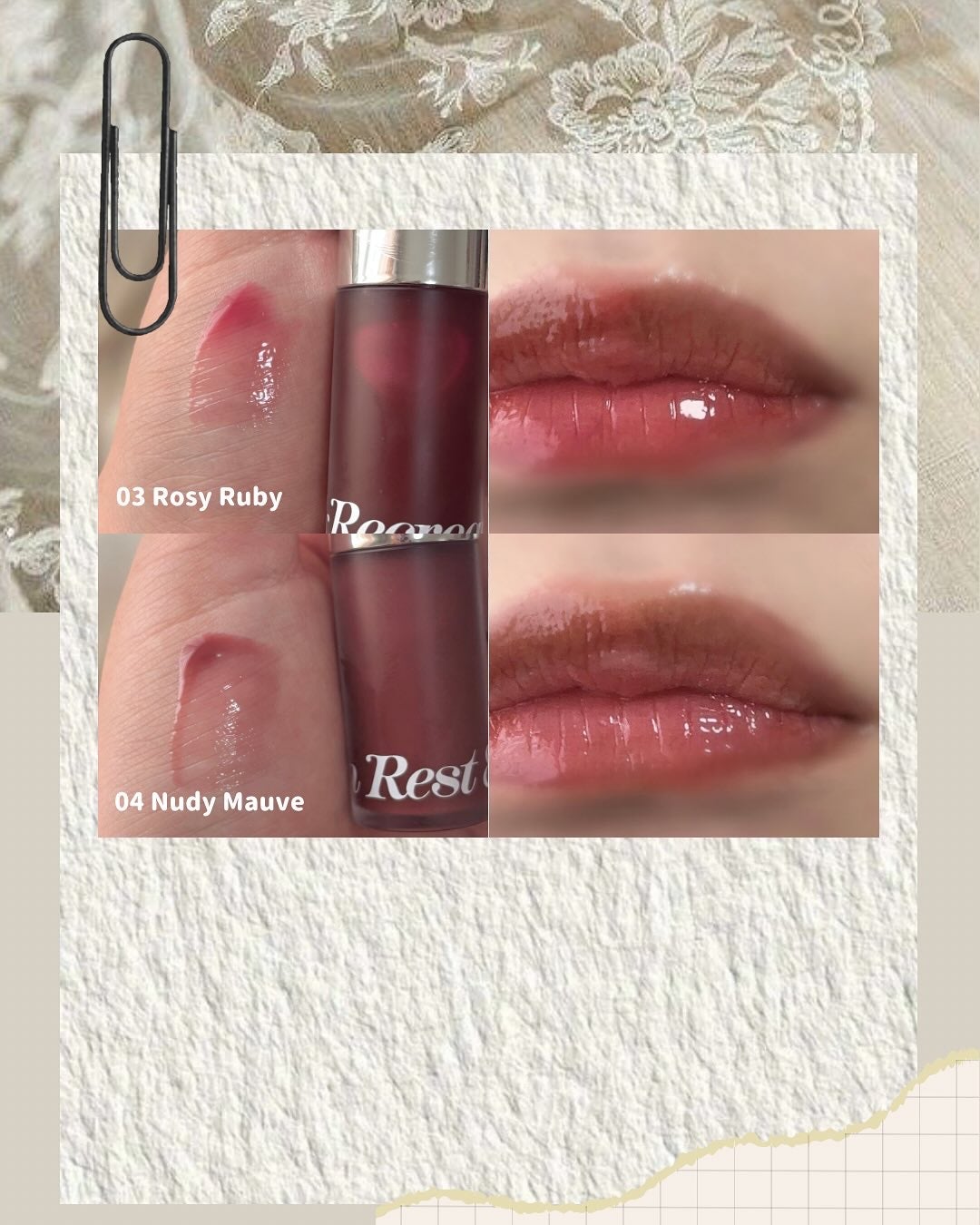 GLOW TINTED LIP OIL/Rest & Recreation BEAUTY/リップオイルを使ったクチコミ(4枚目)