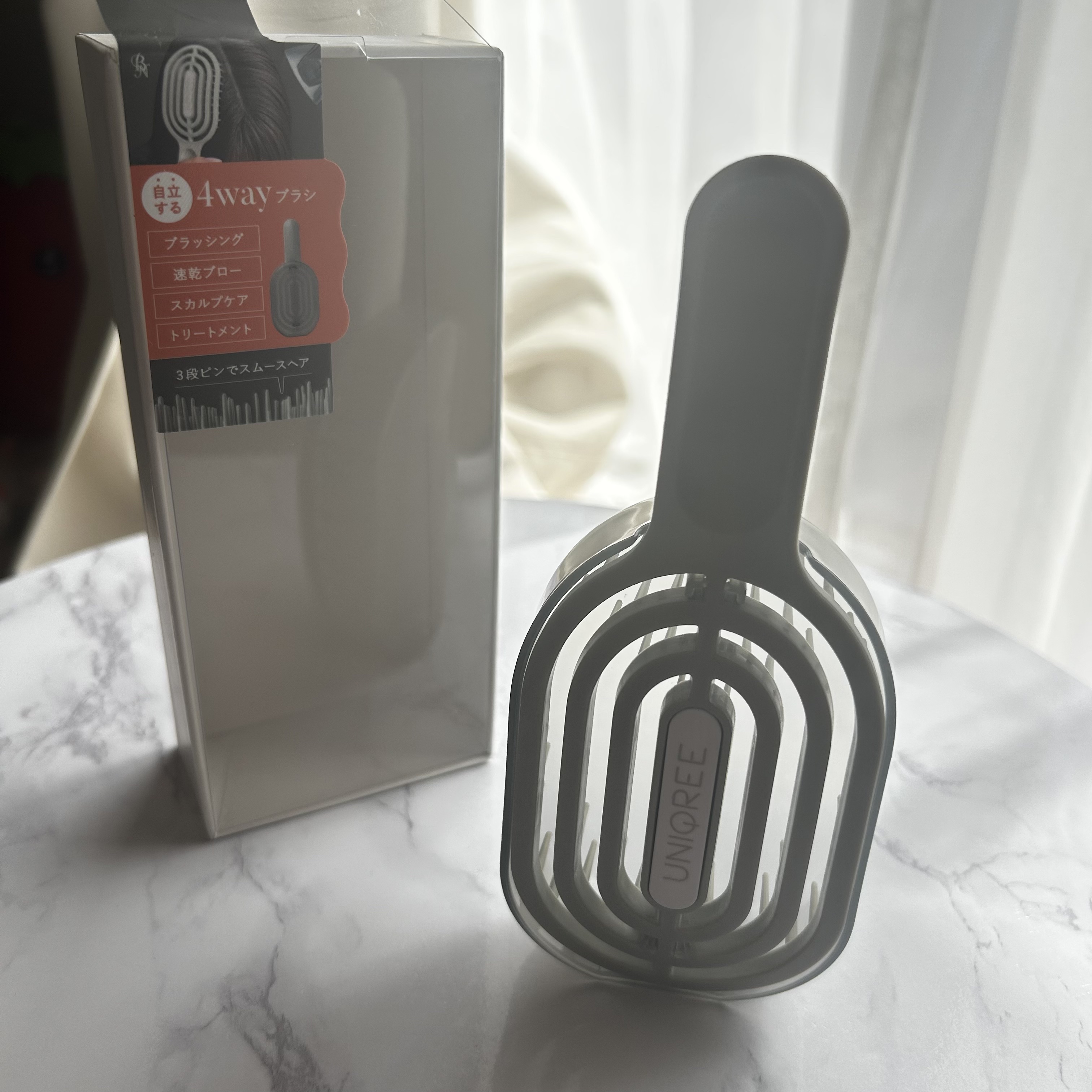 ユニークリー 4wayスムースヘアブラシ/ビー・エヌ/ヘアブラシを使ったクチコミ（2枚目）