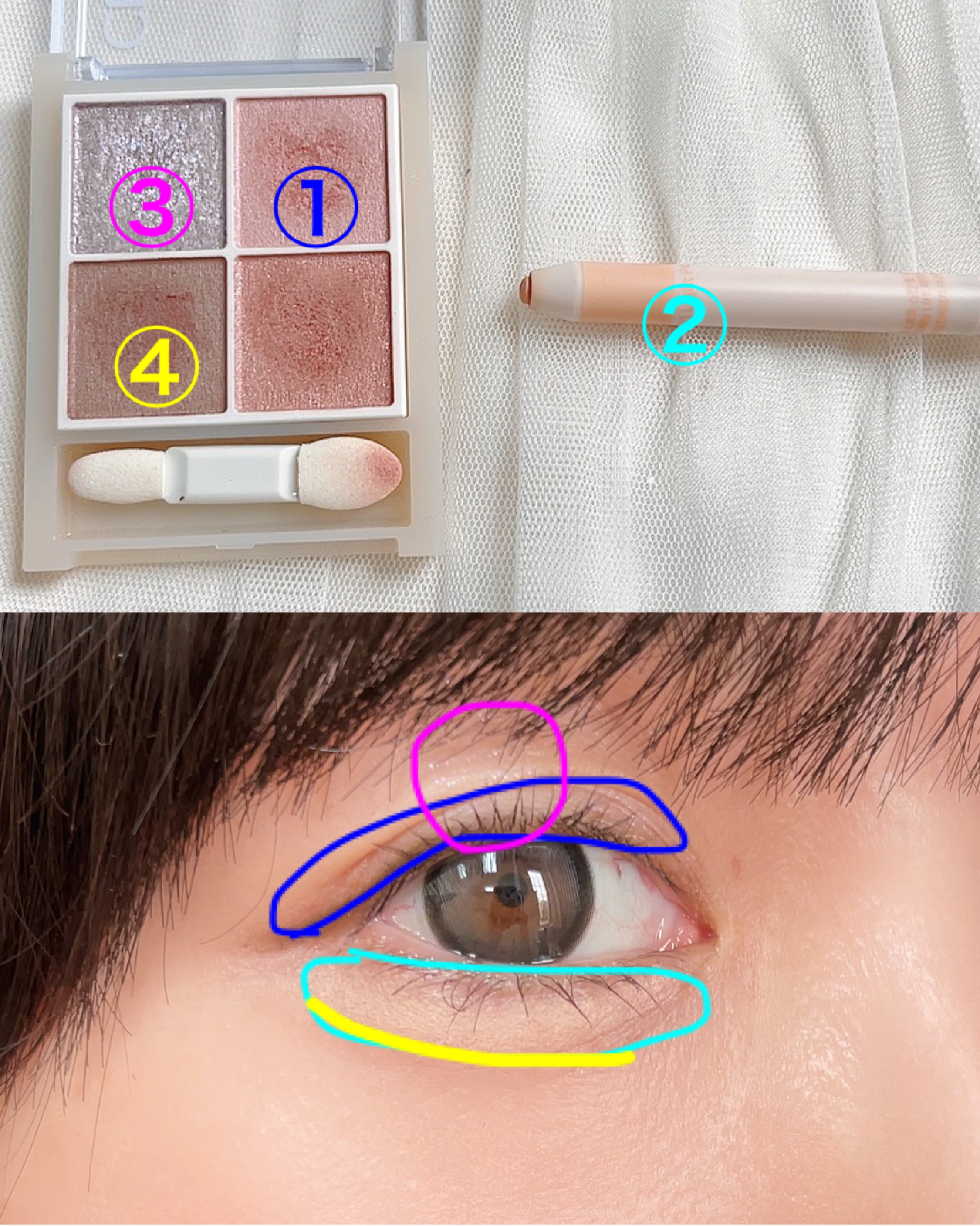 ペールトーンアイシャドウ/CEZANNE/アイシャドウを使ったクチコミ（3枚目）