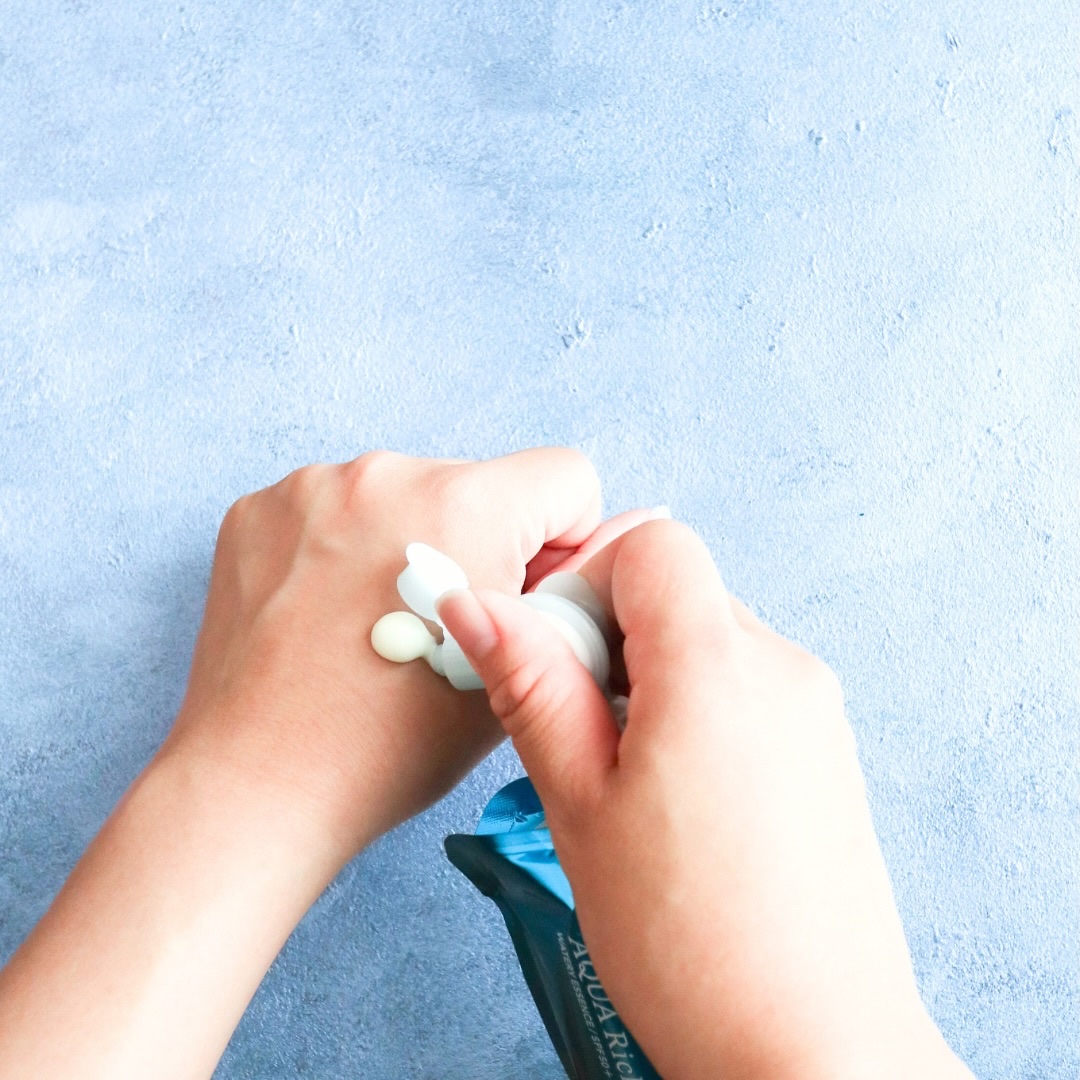 アクアリッチ　フレッシュパウチ/ビオレ/日焼け止めローションを使ったクチコミ（3枚目）