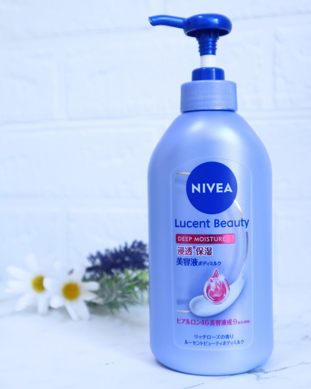 ニベア ルーセントビューティ ディープモイスチャー 浸透保湿美容液ボディミルク リッチローズの香り/ニベア/ボディミルクを使ったクチコミ(2枚目)