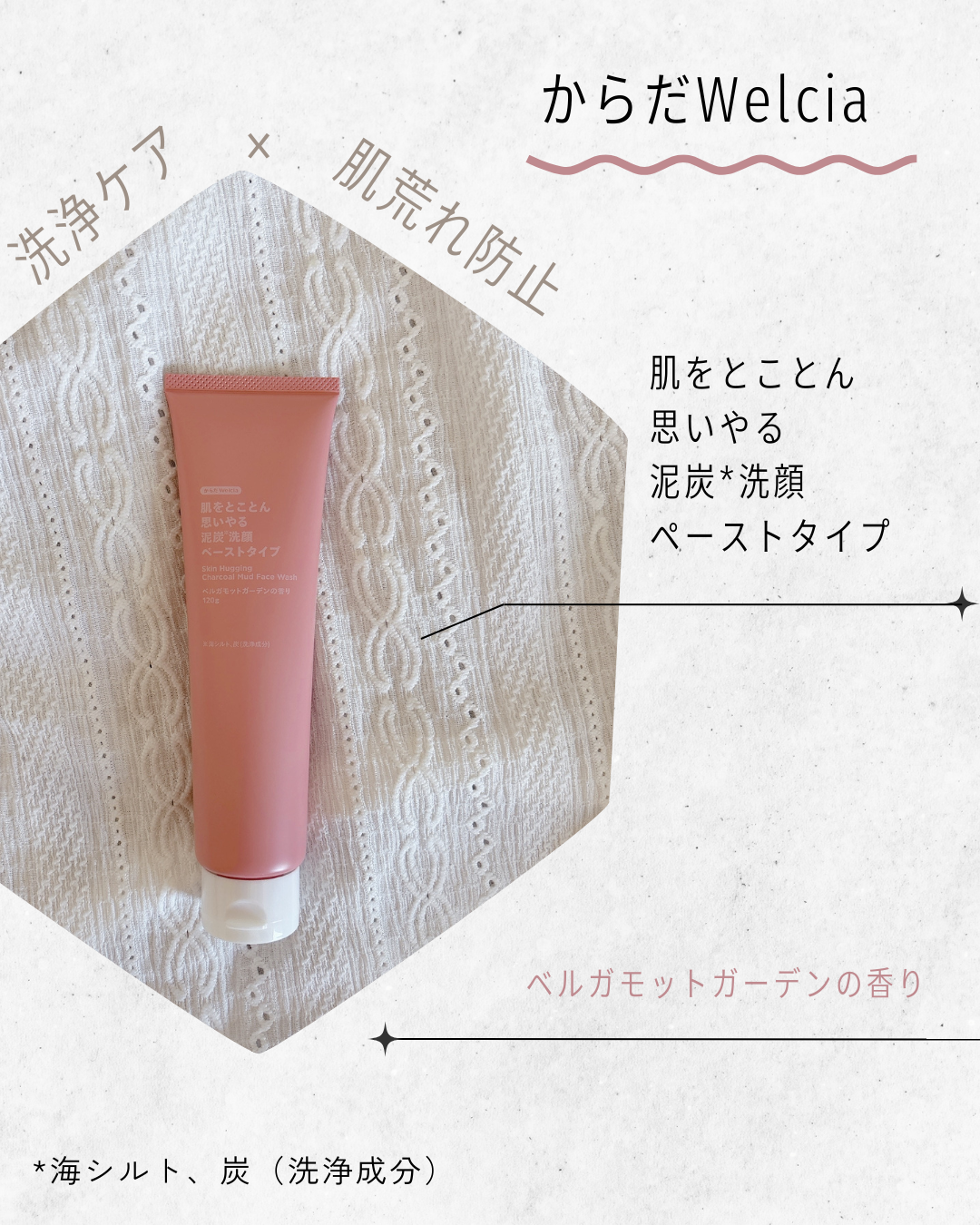 肌をとことん思いやる泥炭洗顔ペーストタイプ/からだWelcia・くらしWelcia/洗顔フォームを使ったクチコミ（1枚目）