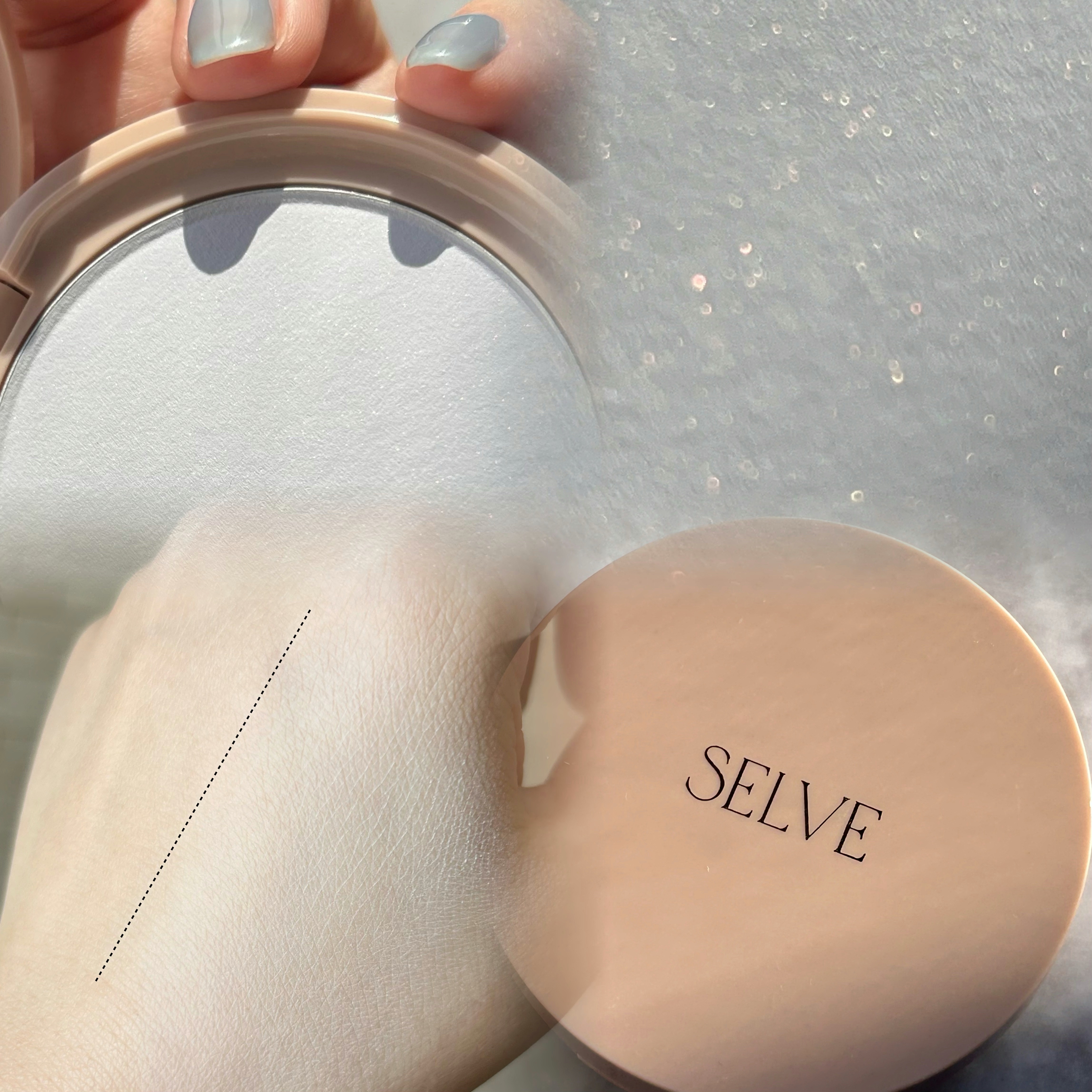 フォギーヴェールセッティングパウダー 02 パープル/SELVE/プレストパウダーを使ったクチコミ（2枚目）