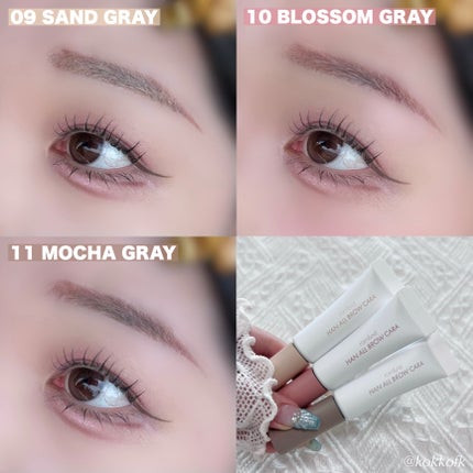 ハンオールブロウカラ/rom&nd/眉マスカラを使ったクチコミ(6枚目)