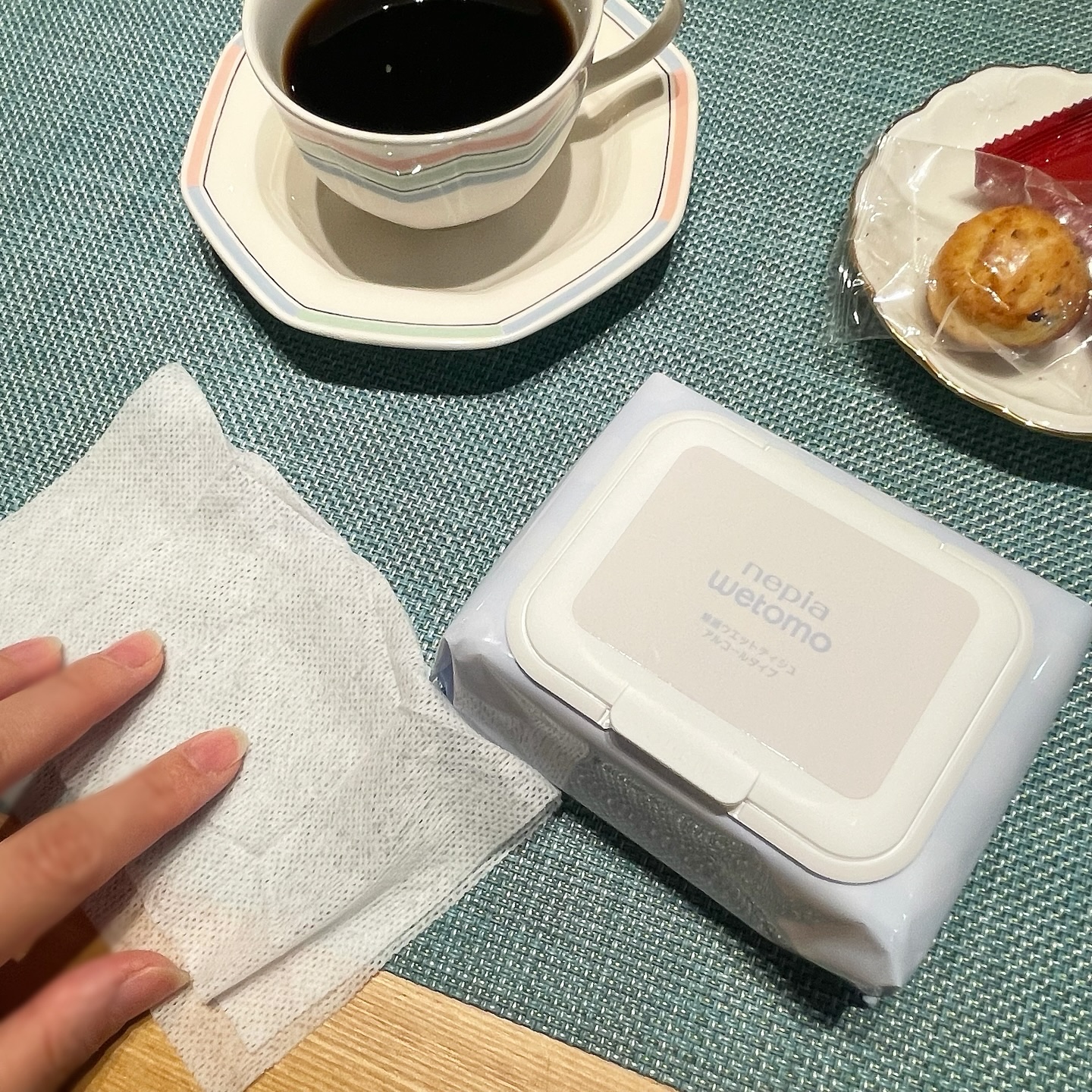 ネピア wetomo 除菌ウエットティシュ アルコールタイプ/ネピア/ティッシュを使ったクチコミ（1枚目）