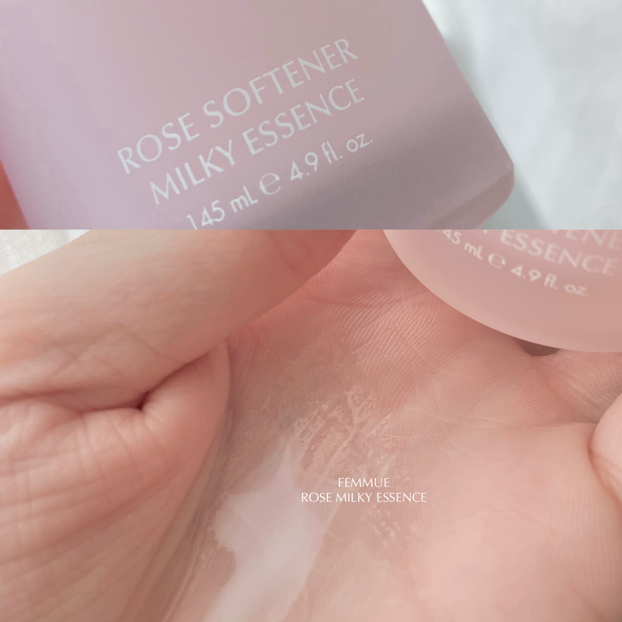ローズ ミルキーエッセンス/FEMMUE/化粧水を使ったクチコミ（2枚目）